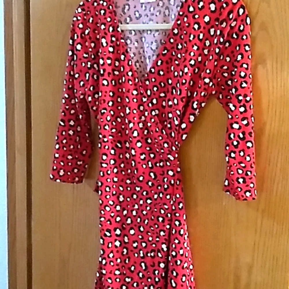 LuLaRoe red Michelle wrap dress
